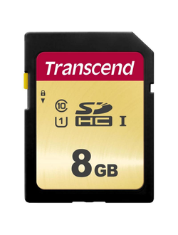 Карта памяти Transcend 500S SDHC 8Gb UHS-I Cl10, TS8GSDC500S