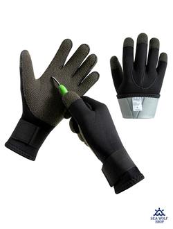 Перчатки неопреновые 3мм Alisi Кевлар/титан р.L/XL