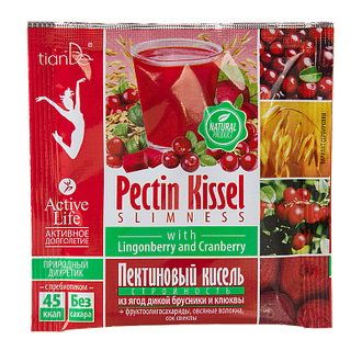 Пектиновый кисель из ягод дикой брусники и клюквы, 15 г. /Код:195470