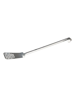 Лопатка 52 см, изогнутая, рабочая часть 13,5*8 см, нержавеющая сталь, перфорированная, широкая