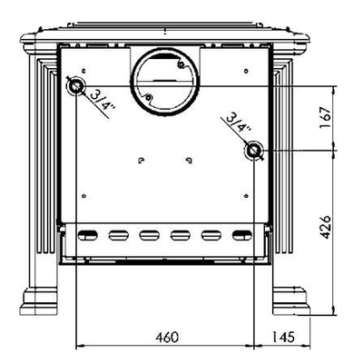 Печь-камин Tena Termo, эмалированный, черный, Plamen (Хорватия)