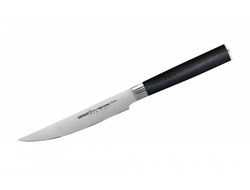 SM-0031 Нож кухонный для стейка 120 мм "Samura Mo-V"  AUS-8/зеленая микарта