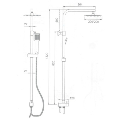 Душевая стойка Ledeme L2416