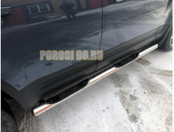 Пороги труба с проступью d76 для Land Rover Defender (2020-...)