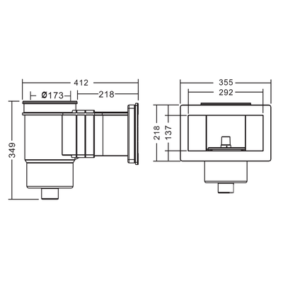 Скиммер универсальный из ABS-пластика Astral 15 л, с круглой крышкой, с широким раструбом