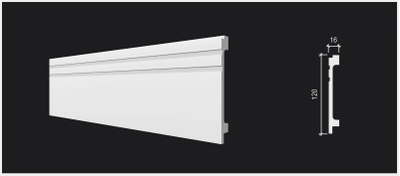 Напольный плинтус Decor-Dizayn DD724, для покраски, влагостойкий, ударопрочный, 2 метра