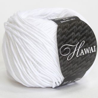 Белый арт.1201 Hawai 100% мерсеризованный хлопок 50г/120м