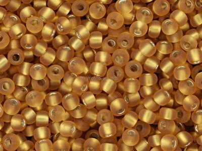 БИСЕР PRECIOSA 10/0 - 50г - 17050М ПРОЗРАЧНЫЙ МАТОВЫЙ С СЕРЕБРЯНОЙ ЛИНИЕЙ ВНУТРИ ЗОЛОТИСТЫЙ (МАТОВЫЙ
