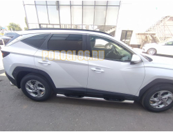 Пороги труба с проступью d76 для Hyundai Tucson 2021-