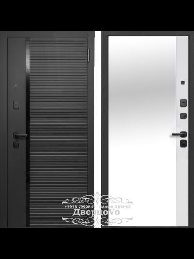 ФЕРРОНИ. ЧЕРНОЕ ЗЕРКАЛО 90/105 мм. САТИН ЧЕРНЫЙ/  ЭМАЛИТ БЕЛЫЙ-ЗЕРКАЛО