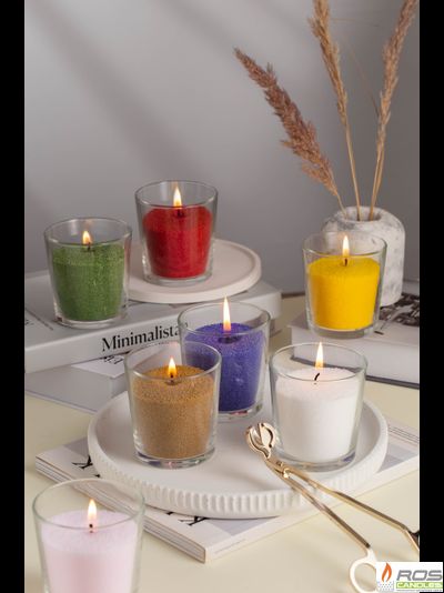 Насыпная свеча "Радость" 7*7 см, цвет "Жёлтый"