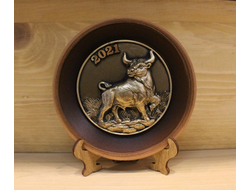 ТАРЕЛКА-МАГНИТ БЫК. ОПТ