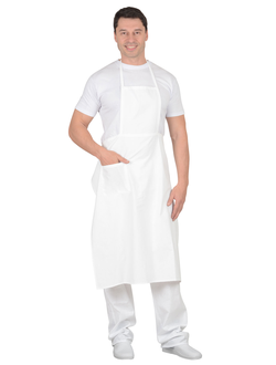 Фартук повара с грудкой (бязь) белый