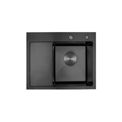 Мойка 58*48 мм, НАНО- ЧЁРНЫЙ, Правая AVIVA