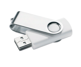 USB FLASH-КАРТА под нанесение пластик-металл UL101P 4 GB БЕЛЫЙ