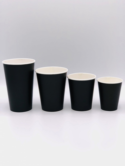 Стакан бумажный ЧЕРНЫЙ 165, 250, 350, 400 мл. АКЦИЯ