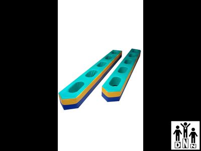 Мягкие модульные Игровые лыжи для эстафеты на 5 человек синие / желтые / зеленые