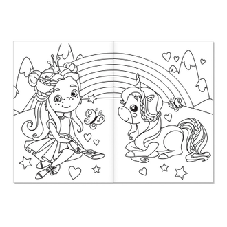Набор раскрасок БУКВА-ЛЕНД  для маленьких принцесс,8 шт, 12 стр, 4330586