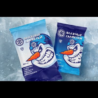 Салфетки влажные ХК СИБИРЬ антибактериальные 90шт