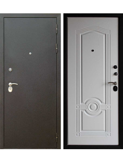 Входная металлическая дверь Тайгер Трио (шёлк/белёный дуб)