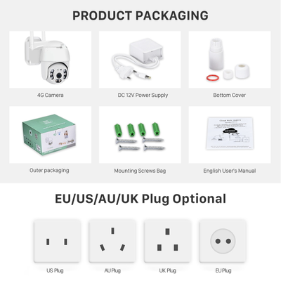 Беспроводная 4G камера наружного наблюдения Besder ICsee, 1080P, 3MP