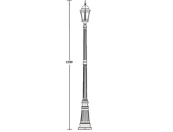 Садово-парковый светильник  Astoria 2M  BL  ромб (195см)