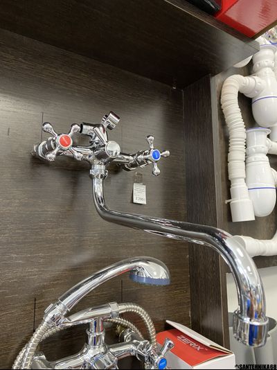 Смеситель для ванной с душем и лейкой МАСТЕР 141 керамика VEGA дешевый