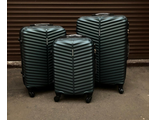 Пластиковый чемодан  Баолис темно-зеленый размер M