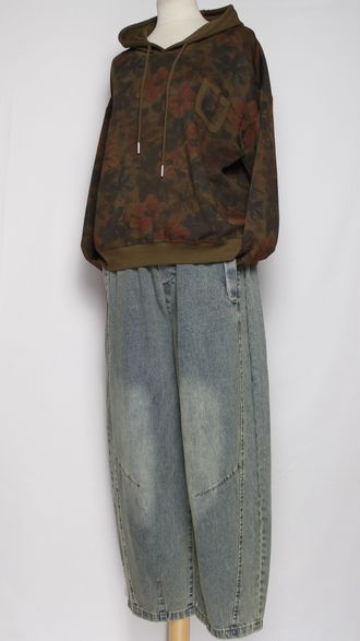 Джинсы тонкие "Двойные строчки" голубые р.48-54