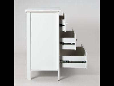 Сага Комод 3 ящика 920х1007х510 белый