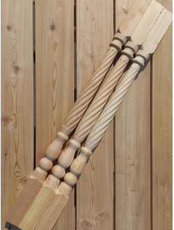 Балясина срощенная ВИНТ сосна 50мм*50мм*90см