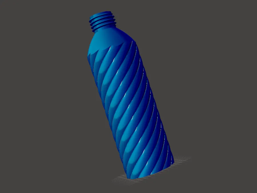 Пластиковая бутылка (мелкий рельеф)