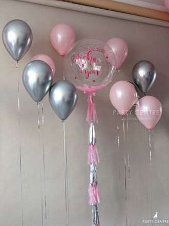 Набор Aisha 1 year  silver&pink