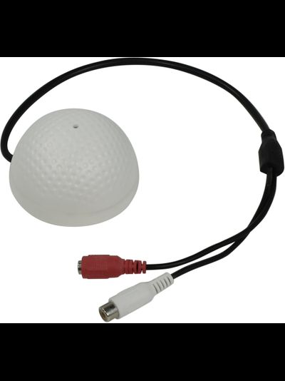 MIC-07 Высокочувствительный микрофон с АРУ для систем видеонаблюдения, подключение IP видеокамер с аудио каналом. Для использования в помещении.