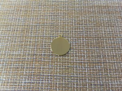 Подвеска кулон круг 27x31 мм золотистый