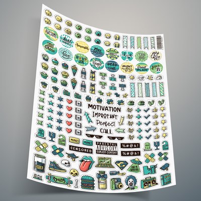 Стикерпак набор наклеек для планера от PAPPI STORE