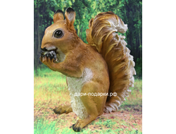 БЕЛОЧКА с орехом 34*35см   1,7кг   полистоун Россия 1748/012623*