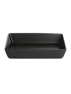 Блюдо прямоугольное 13 см фарфор цвет чёрный