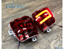 Противотуманки Toyota Land Cruiser 200 бегающие LED красные