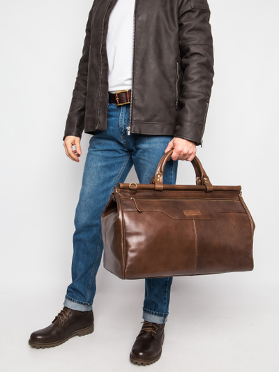 Кожаный саквояж Otranto Premium brown (арт. 4006-63)