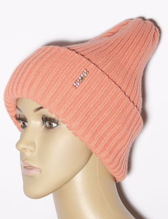 Екатеринбург. Шапка женская "Резинка" 840 персик, красная, голубая, бежевая, кофе, пудра, графит, хаки, св.бежевая, желтая, чёрная, ваниль