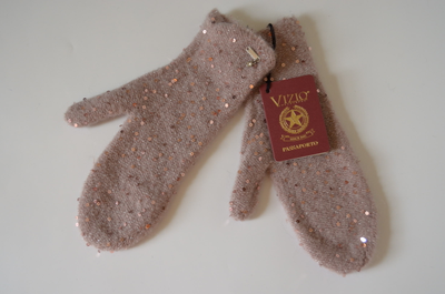 Варежки  Vizio 1042 MU розовые с пайетками