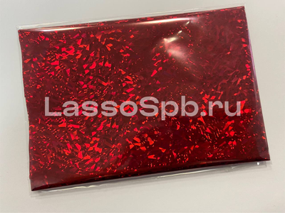 Трансферная поталь Красная Голографик Джангл 15 см х 1 м