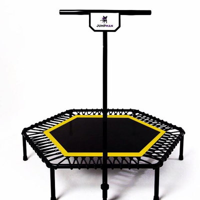 Фитнес батут для джампинга с ручкой JumpMan 135 см (желтый)