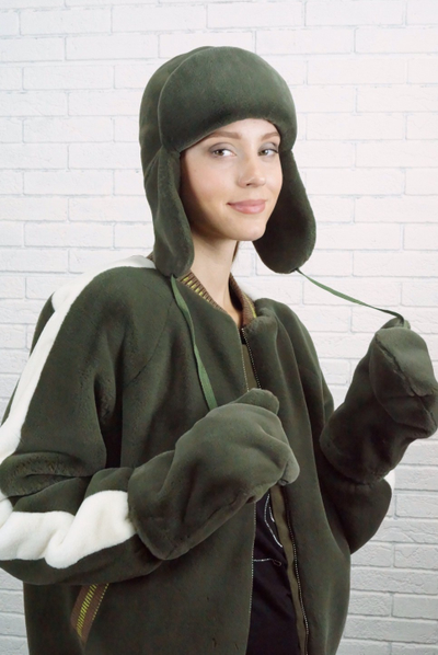 Ушанка "Каникулы" цвет хаки