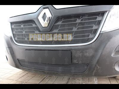 Защита радиатора Renault Master 2014- black верх