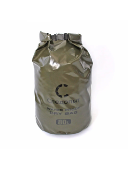 Гермомешок "СЛЕДОПЫТ - Dry Bag" без лямок, 80 л, цв. хаки