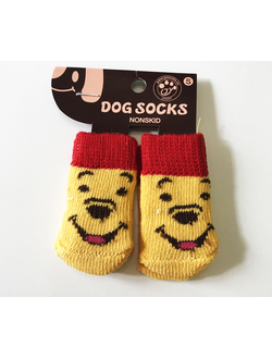 Носки для собаки антискользящие желтые