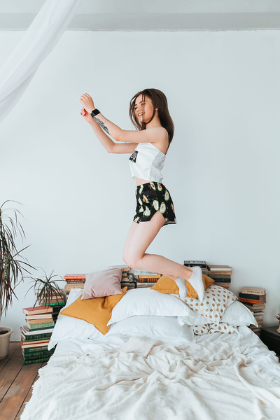 Шёлковая пижама "Avocado White"