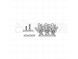 Штамп прозрачный для скрапа грядки с морковкой и луком